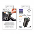 Joyroom C-A35 45W Mini 2-port Ring-pull Fast Car Charger Tarnish