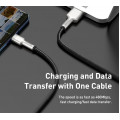 Baseus CAKF000001 Cafule Dátový Kábel USB-USB-C 66W 0,25m Black