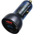 Baseus CCKX-C0G Particular Nabíjačka do Auta Digital Display 2xUSB 65W Gray