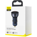 Baseus CCKX-C0G Particular Nabíjačka do Auta Digital Display 2xUSB 65W Gray