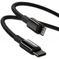 Baseus CATLWJ-01 Tungsten Gold Fast Charge Kabel USB-C to Lightning 20W 1m Black