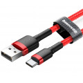 Baseus CATKLF-B09 Cafule Cable USB-C 3A 1m Red/Red