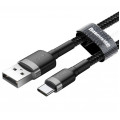 Baseus CATKLF-BG1 Cafule Cable USB-C 3A 1m Grey/Black