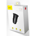 Baseus CCALL-YS01 Circular USB-A + USB-C Nabíjačka do Auta 30W Black