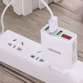 USAMS CC035 3USB LED 2.4A Cestovná nabíjačka White (EU Blister)