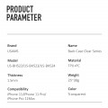 USAMS Clear Zadný Kryt pre Apple iPhone 11 Pro Transparent