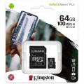 Kingston Canvas Select Plus microSDXC UHS-I Class 10 card 64GB + Adaptér