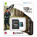 Kingston 128GB Canvas Go! Plus microSDXC, Class 10, UHS-I, U3, V30, A2 + Adaptér
