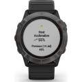 Garmin fēnix 6X Sapphire Edition Carbon Gray DLC with Black Band