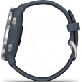 Garmin Venu 2 Silver Stainless Steel Bezel with Granite Blue Case and Silicone Band