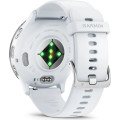 Garmin Venu 3 Silver Stainless Steel Bezel with Whitestone Case and Silicone Band
