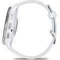 Garmin Venu 3 Silver Stainless Steel Bezel with Whitestone Case and Silicone Band