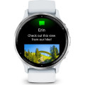 Garmin Venu 3 Silver Stainless Steel Bezel with Whitestone Case and Silicone Band