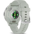 Garmin Venu 3S Silver Stainless Steel Bezel with Sage Gray Case and Silicone Band
