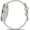 Garmin Venu 3S Silver Stainless Steel Bezel with Sage Gray Case and Silicone Band