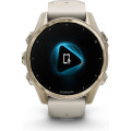 Garmin fenix 8 43mm AMOLED Sapphire Soft Gold with Fog Gray/Dark Sandstone Silicone Band