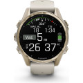 Garmin fenix 8 43mm AMOLED Sapphire Soft Gold with Fog Gray/Dark Sandstone Silicone Band