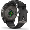 Garmin fenix 8 47mm AMOLED Sapphire Carbon Gray DLC Titanium with Black/Pebble Gray Silicone Band
