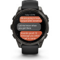 Garmin fenix 8 47mm AMOLED Sapphire Carbon Gray DLC Titanium with Black/Pebble Gray Silicone Band