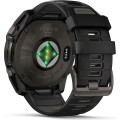 Garmin fenix 8 51mm Solar Sapphire Carbon Gray DLC Titanium with Black/Pebble Gray Silicone Band