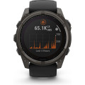 Garmin fenix 8 51mm Solar Sapphire Carbon Gray DLC Titanium with Black/Pebble Gray Silicone Band