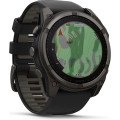Garmin fenix 8 51mm Solar Sapphire Carbon Gray DLC Titanium with Black/Pebble Gray Silicone Band