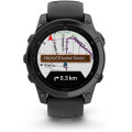 Garmin fenix E 47 mm AMOLED Slate Gray Steel with Black Silicone Band