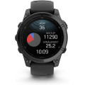 Garmin fenix E 47 mm AMOLED Slate Gray Steel with Black Silicone Band