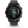 Garmin fenix E 47 mm AMOLED Slate Gray Steel with Black Silicone Band