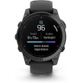 Garmin fenix E 47 mm AMOLED Slate Gray Steel with Black Silicone Band