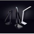 Solight WO37-B LED stolná lampička stmievaťelná, 12W, voľba teploty svetla, USB, čierny lesk