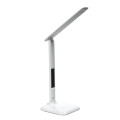 Solight WO43 LED stmievateľná stolná lampička s displejom, 6W, voľba teploty svetla, biely lesk