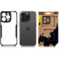 Tactical Quantum Stealth Kryt pre Apple iPhone 15 Pro Clear/Black 