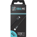 OBAL:ME LongRun USB-C/USB-C kábel 60W 1m Black