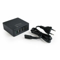 Energenie 5-portová rýchla nabíjačka USB, QC 3.0, čierna