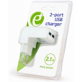 ENERGENIE EG-U2C2A-02-W Energenie univerzálna USB nabíjačka 2.1A, biela