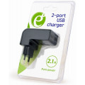 ENERGENIE EG-U2C2A-02 Energenie univerzálna USB nabíjačka 2.1A, čierna