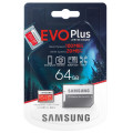 Samsung EVO Plus microSDXC 64GB V30 UHS-I U1 + Adaptér (EU Blister)