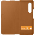 Samsung Kožený Flip Kryt pre Galaxy Z Fold3 5G Camel