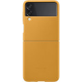 Samsung Kožený Kryt pre Galaxy Z Flip3 5G Mustard