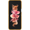 Samsung Kožený Kryt pre Galaxy Z Flip3 5G Mustard