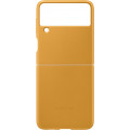 Samsung Kožený Kryt pre Galaxy Z Flip3 5G Mustard