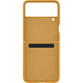 Samsung Kožený Kryt pre Galaxy Z Flip3 5G Mustard