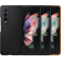 Samsung Kožený Kryt pre Galaxy Z Fold3 5G Camel