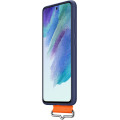 Samsung Silikónový Kryt s Pútkom pre Galaxy S21 FE 5G Navy