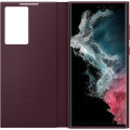 Samsung Clear View Puzdro pre Galaxy S22 Ultra Burgundy