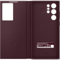 Samsung Clear View Puzdro pre Galaxy S22 Ultra Burgundy