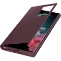 Samsung Clear View Puzdro pre Galaxy S22 Ultra Burgundy
