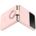 Samsung Silikónový Kryt s Držiakom na Prst pre Galaxy Z Flip4 Pink