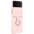 Samsung Silikónový Kryt s Držiakom na Prst pre Galaxy Z Flip4 Pink